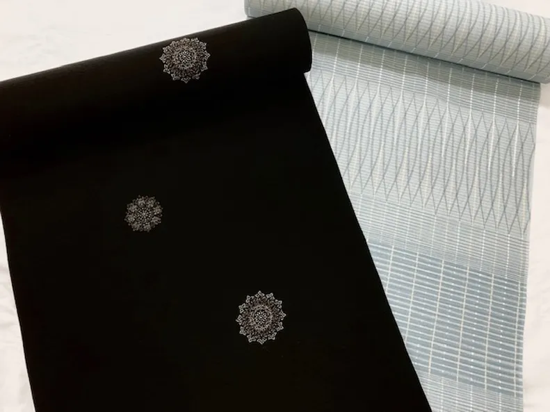 絽ちりめんの夏物東レシルック着尺